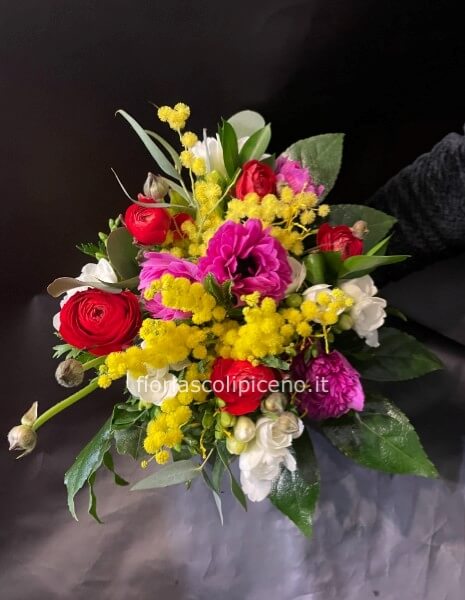 Bouquet primavera con mimosa